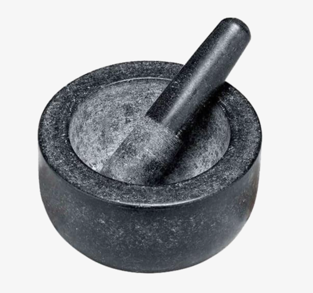 Avanti Low Profile Mortar and Pestle 20cm Black